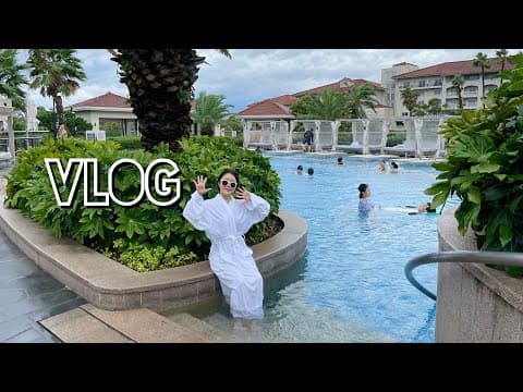 [vlog] 제주 신라호텔 수영장 | 풀사이드 바 차돌짬뽕 | 신혼여행 브이로그 | 자쿠지 | 데이베드 | 쁘띠카바나 예약없이 이용했던 날 |
